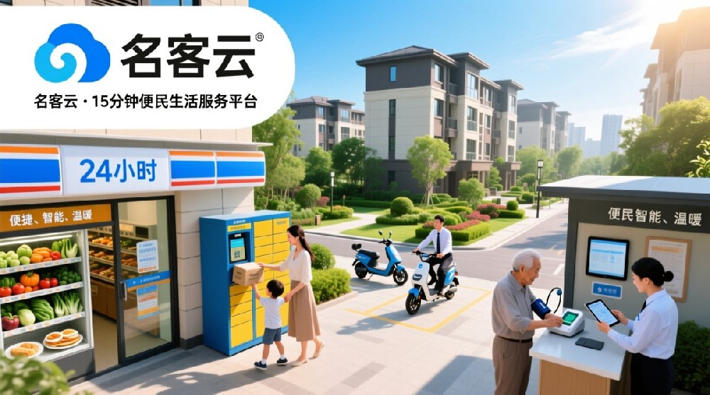 名客云，专注打造小区 15 分钟便民生活服务平台